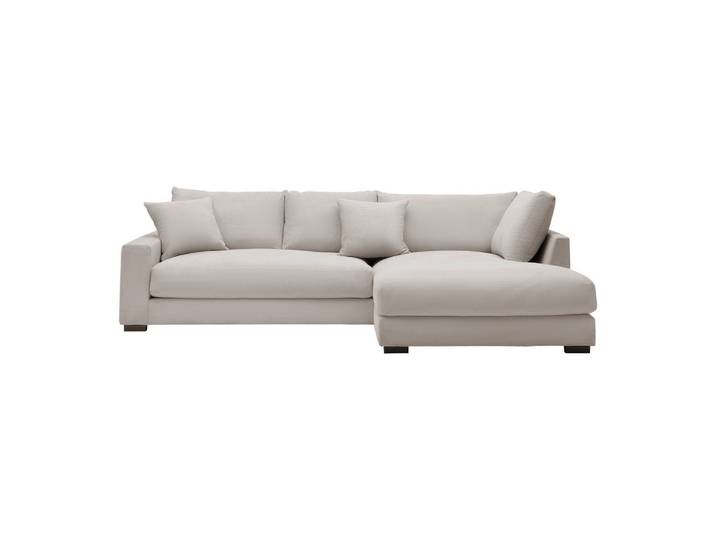 Ecksofa Struktur, Plüsch Beige