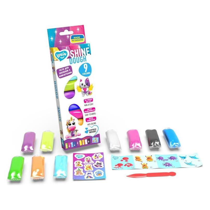 Clovin 9 Colors Shine Play Dough Set (37632794)