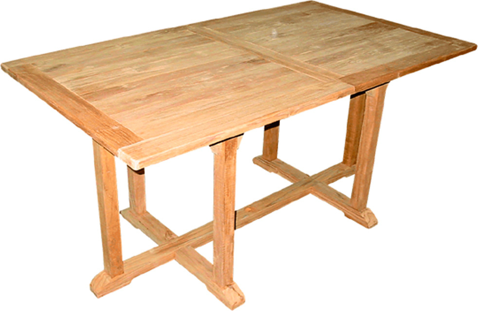 Premium XXL Teak Ausziehtisch rechteckig Gartentisch Teakmöbel ausziehbar 210 cm