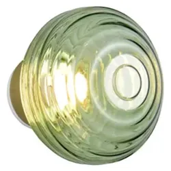 Wandlampe Wandleuchte LED Flurleuchte Metall Akku Glas grün Touchdimmer H 15,5cm