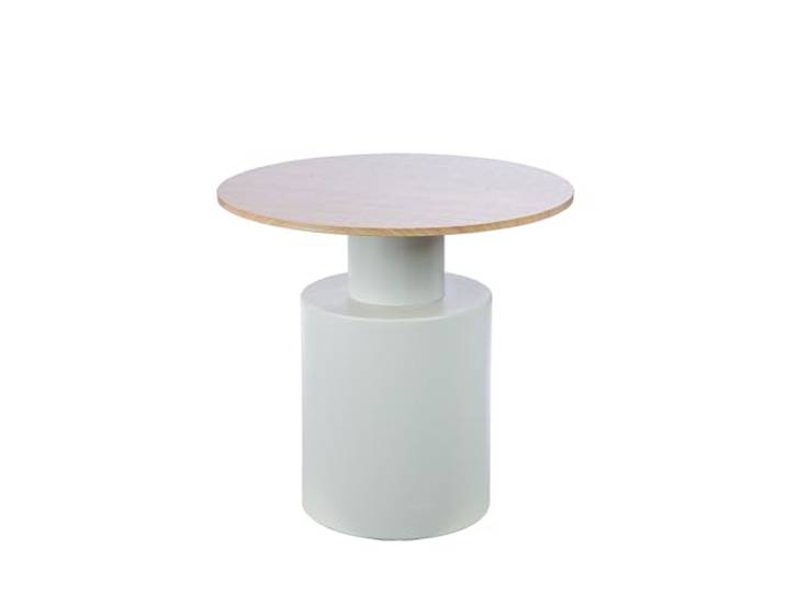 Casablanca Beistelltisch Living - Metall - rund - naturfarben/weiß - Höhe 53cm x Ø 55cm - Ablagetisch