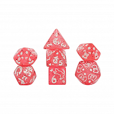 Dice4friends Würfelset Mehrfarbig - Cat Galaxy Pink 300462