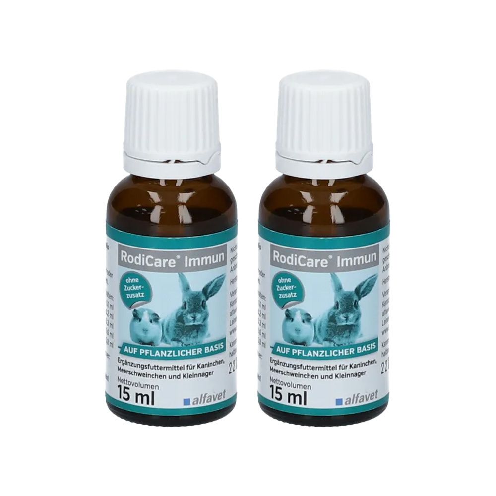 RodiCare Immun für Kaninchen, Kleinnager und Meerschweinchen Doppelpack 2x15 ml Flüssigkeit