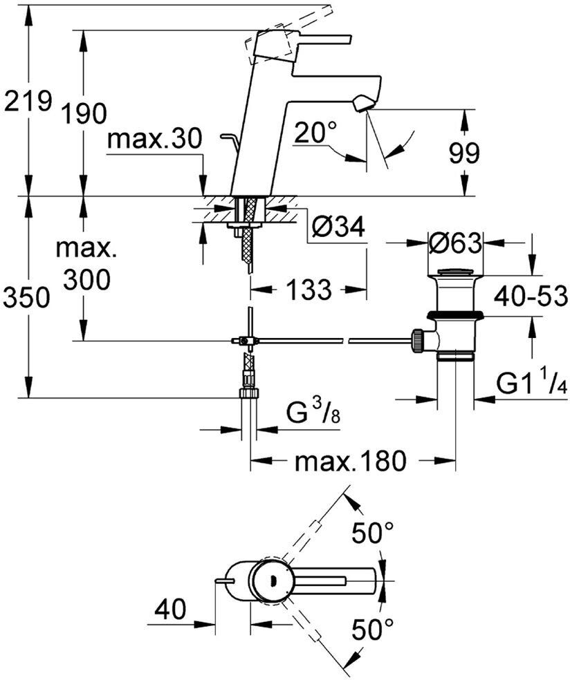 Grohe Concetto Einhand-Waschtischbatterie M-Size