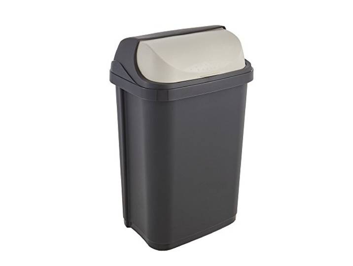 keeeper Vuilnisbak, afvalbak met klapdeksel, 25 l, Rasmus, grafietgrijs