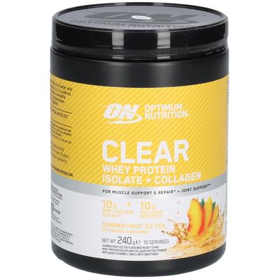 Optimum Nutrition Clear Whey + Collagen Summer Ice Tea 240 g Pulver
