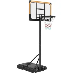 SPORTNOW HOMCOM Basketballkorb Outdoor mit Ständer, 182-213 cm höhenverstellbar, Schwarz