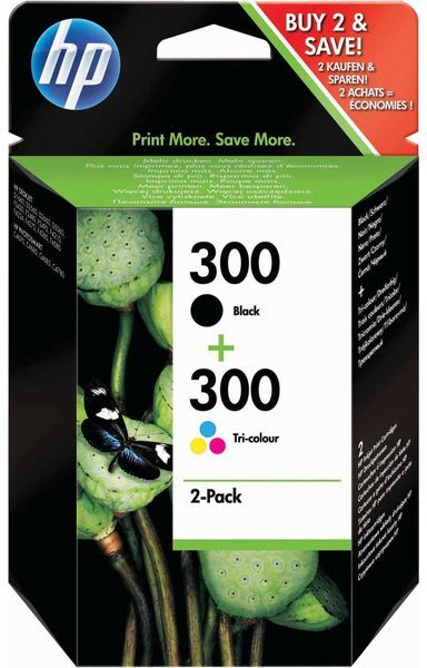 HP 300 (CN637EE) - Noir + 3 couleurs - Cartouche d'encre - Multipack Noir + 3 couleurs