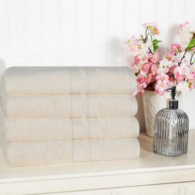Superior 100% Ultra Soft Cotton Highly Absorbent Medium Weight Solid Bath Towel – Set of 4