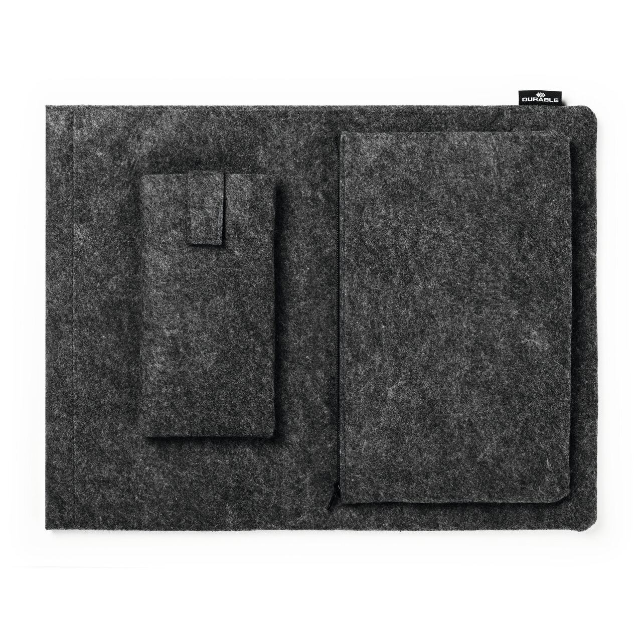 DURABLE Schutzhülle MultiBag EFFECT 16.4" für Laptops/PET-Filz/anthrazit