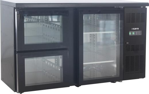 SARO Barkühler, 1 Glastür+2 Schubladen, BC 2100 G S2