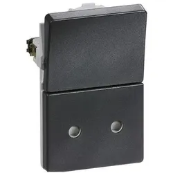 LK, Zubehör Elektroinstallation, FUGA Stikkontakt med afbryder uden jord 11⁄2 modul, Koksgrå- I pose for DIY