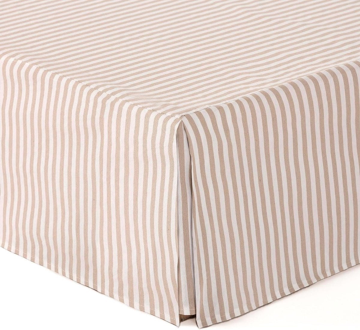 Boxspringhoes Bedrok Beige Strepen 200x190/200 cm