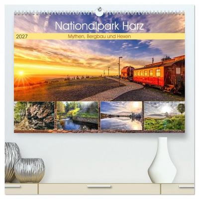 Nationalpark Harz - Mythen, Bergbau und Hexen (hochwertiger Premium Wandkalender 2027 DIN A2 quer), Kunstdruck in Hochglanz