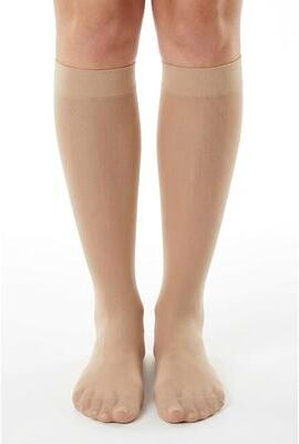 Plus Size Women's 3-Pack Knee-High Support Socks by Comfort Choice in Nude (Size 1X) Tights