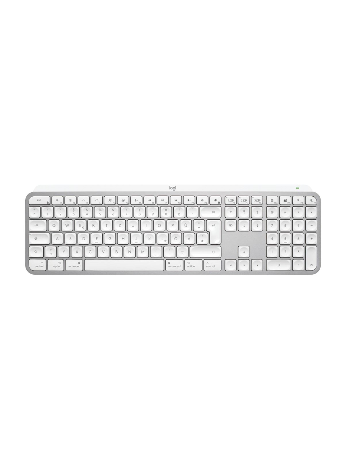 Logitech MX Keys S for MAC - Pale Grey - Tastatur - Deutsch - Weiss