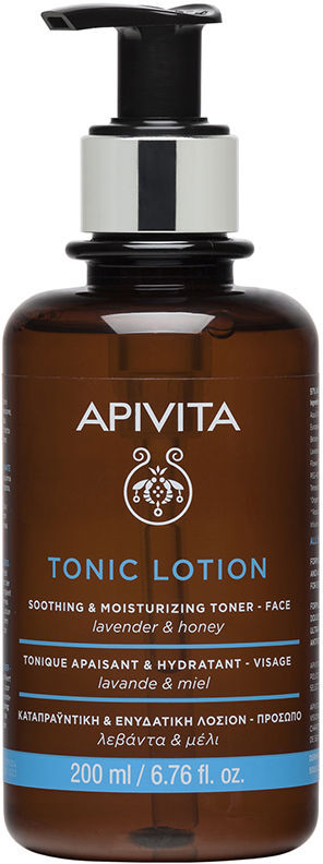Apivita Tónico Calmante E Hidratante Tónico facial, segundo paso para la limpieza facial 200 ml