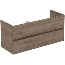 Ideal Standard Eurovit Plus Möbeldoppelwaschtischunterschrank R0267Y9 Nussbaum geflammt, 120x44x55cm, 4 Auszüge