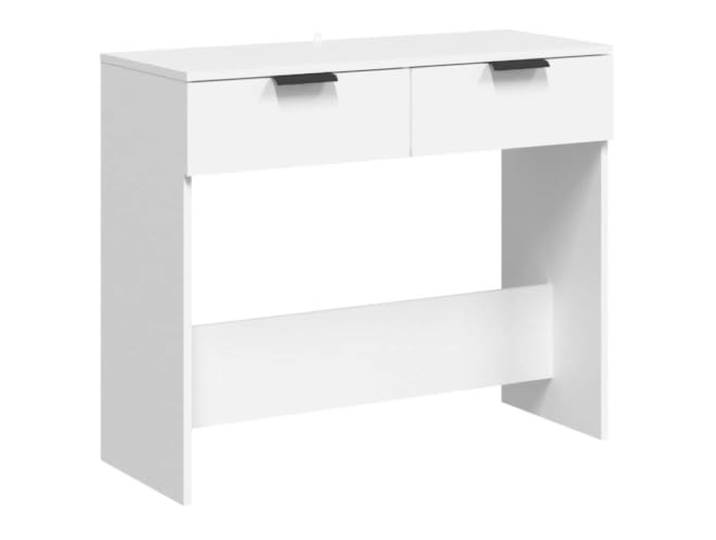 Konsolentisch weiß 90x36x75 cm mit 2 Schubladen aus Holz Tischplatte zur Dekoration, 2 Schubladen, feuchtigkeitsbeständig, Wandmontage, Anleitung inkl
