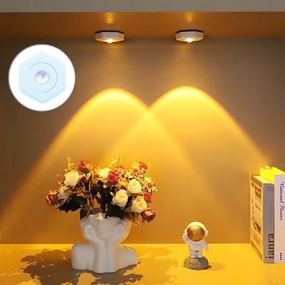 Sechseckige Katzenaugen-Wandlampe, Schrankbeleuchtung, Sonnenuntergangslampe, Projektor, Sonnenuntergangslicht, batteriebetriebene Touch-Tap-Leuchten zum Ein-/Ausschalten, Aufsteckleuchten für