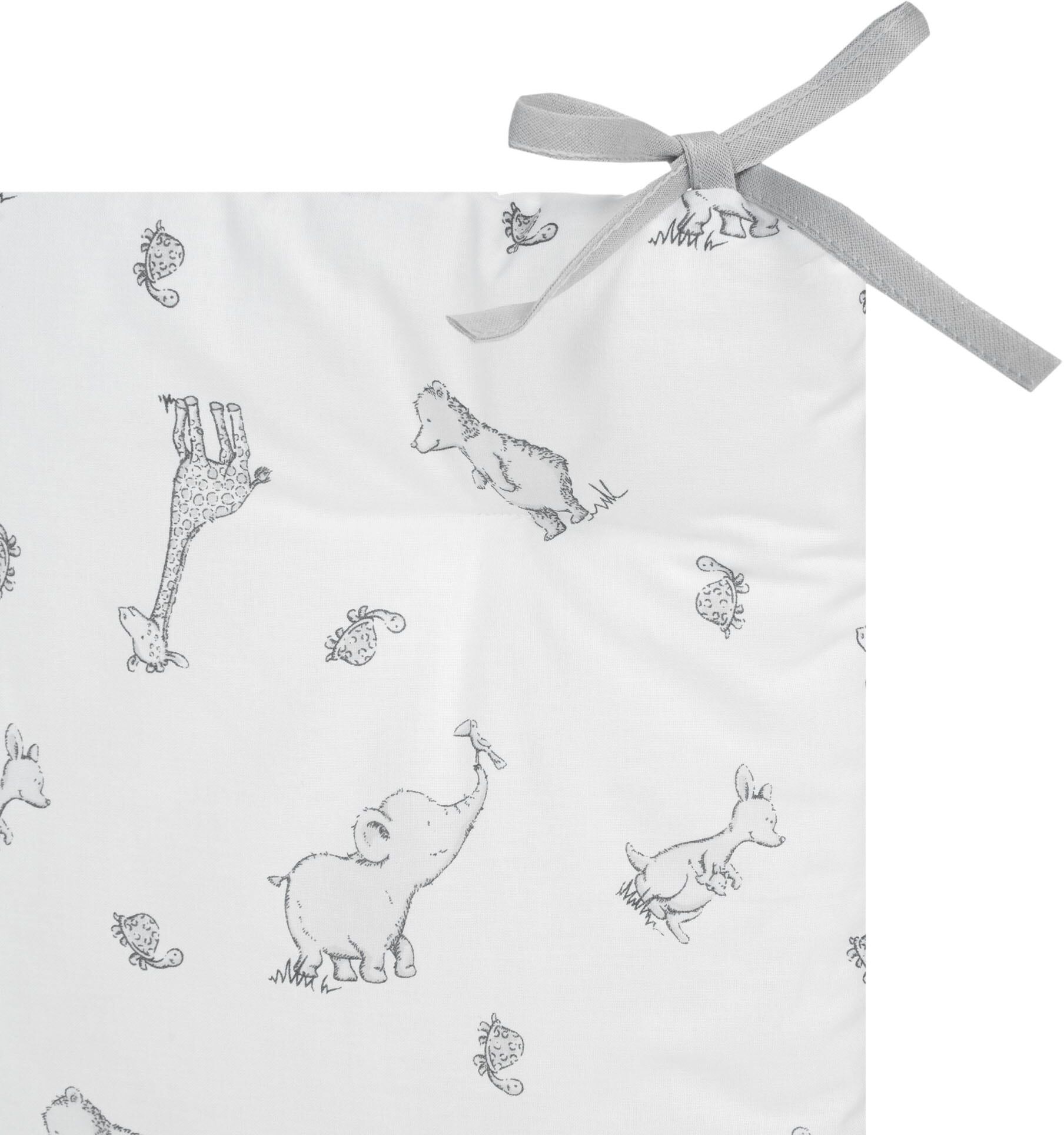 Bettnestchen JULIUS ZÖLLNER "Safari", weiss (safari), Obermaterial: 100% Baumwolle. Füllung: 100% Polyester, Bettnestchen, Bettnestchen, Made in Germany safari Einheitsgröße