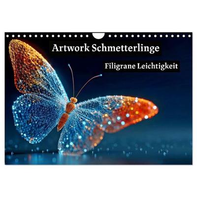 Artwork Schmetterlinge - Filigrane Leichtigkeit (Wandkalender 2027 DIN A4 quer), CALVENDO Monatskalender