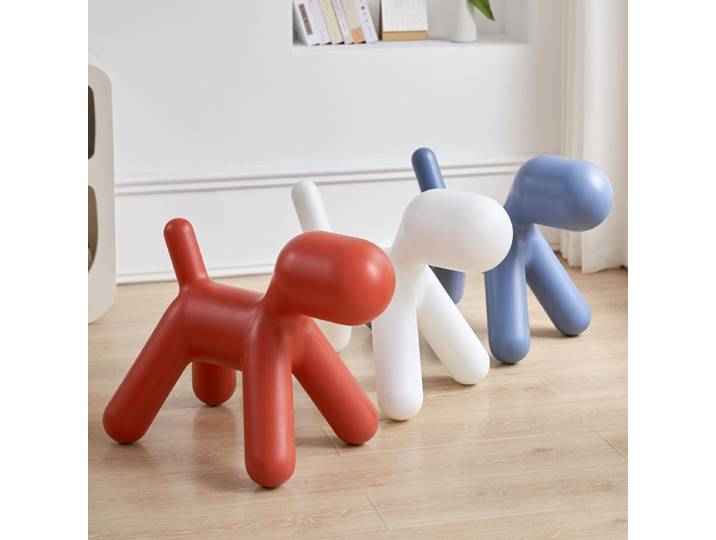 Chaise de style chien ballon nordique, maison simple, salon, petit tabouret, siège animal, chiot dessin animé
