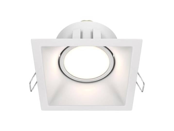 MAYTONI DOT LED Einbaustrahler - Downlight GU10 - Deckenlampe Küche & Wohnzimmerleuchte - Schwenkbar Aluminium Weiß - Moderne Deckenlampe für Flur Schlafzimmer