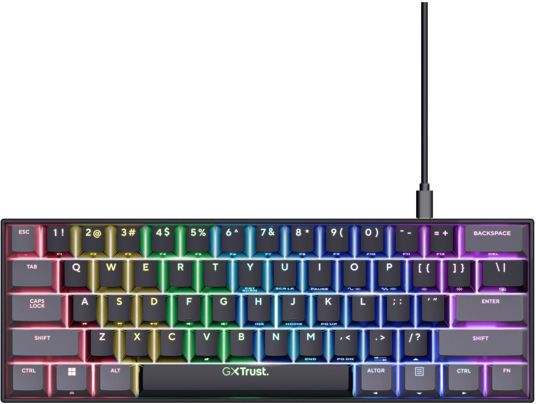 Tastiera computer Trust 24884 GXT 867 Acira Mini Wired Black