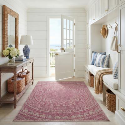 SAFAVIEH Courtyard Fran Mandala Indoor/ Outdoor Waterproof Patio Backyard Rug
