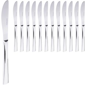 Contacto Tafelmesser Louisa, Wellenschliff, 21 cm, Edelstahl 18/0, silber poliert, 12 Stück