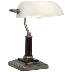 BRILLIANT Lampe Bankir Tischleuchte messing antik   1x A60, E27, 60W, geeignet für Normallampen (nicht enthalten)   Mit Schnurzwischenschalter