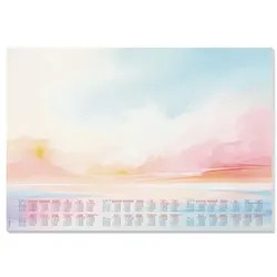 Sigel Papier-Schreibunterlage »Magic Sunset« 30 Blatt mit Kalendarium für 2026 / 27 / mehrfarbig