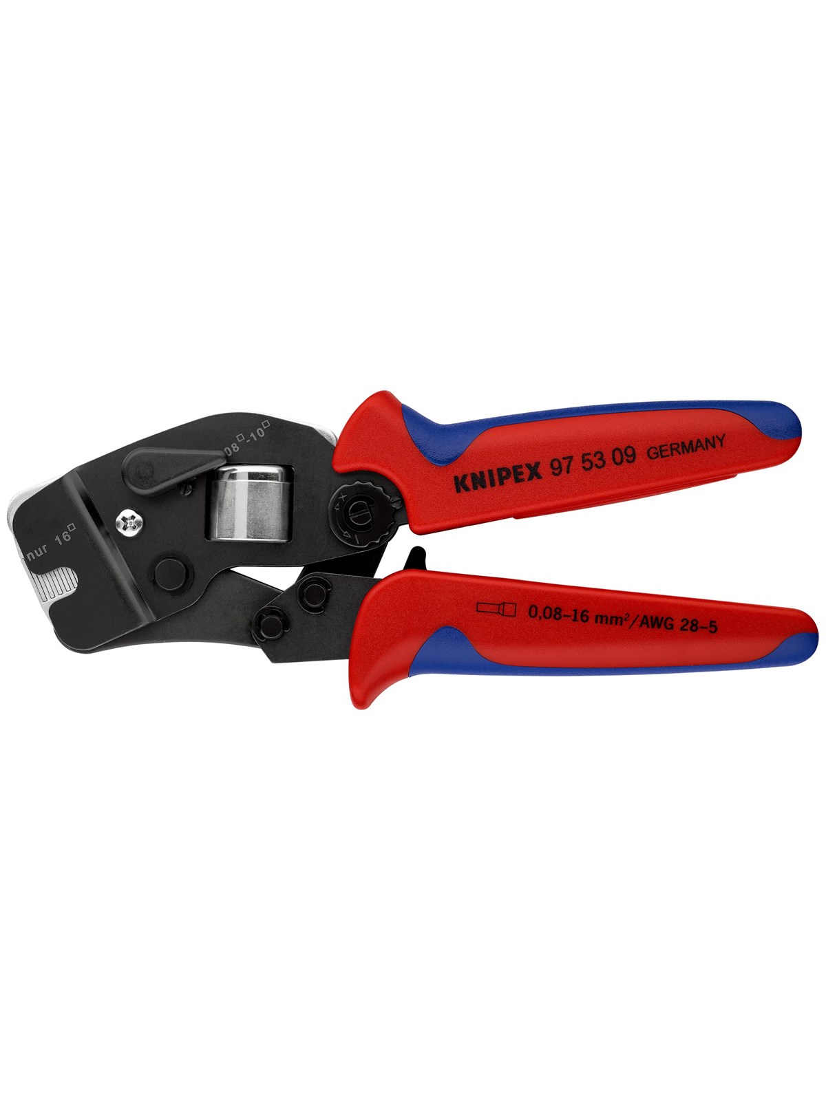 KNIPEX Selbsteinstellende Crimpzangen für Aderendhülsen, mit Fronteinführung