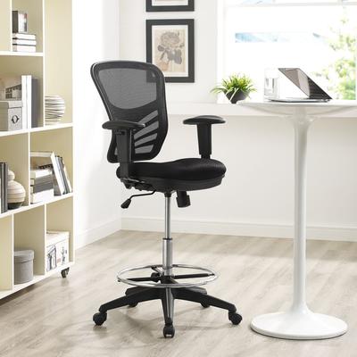 Modway Articulate Drafting Chair, Reception Desk Chair - Drafting Table Chair