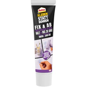 Pattex Montagekleber Kleben statt Bohren Fix & Ab, Baukleber, wasserfest, glasklar, 44g