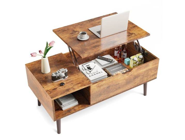 Table Basse à Plateau Relevable – Design Moderne et Multifonction