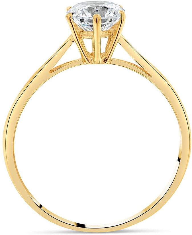 Solitaire Cleor En Plaqué Or Et Oxyde Femme