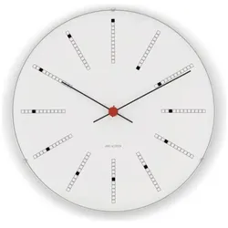 Arne Jacobsen Clocks, Wanduhr, Arne Jacobsen Watches Bankers Mechanische Wanduhr Rund Weiss (21 cm)