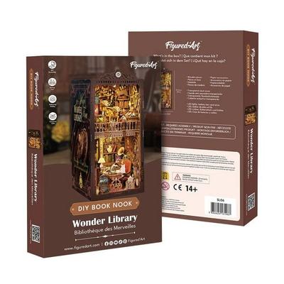FiguredArt SL06 - DIY Book Nook, Wunderbibliothek, Puzzle 256 Teile, Miniatur-Diorama