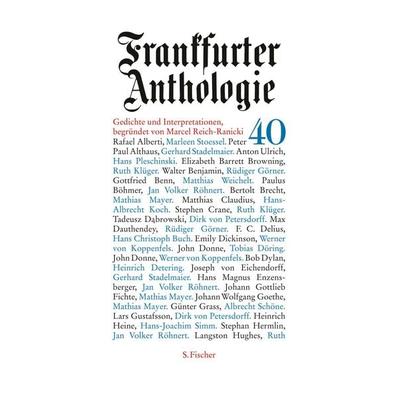 Frankfurter Anthologie, Gebundene Ausgabe von , S. Fischer Verlag, 978-3-10-397268-9