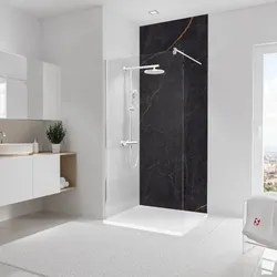 Schulte  ExpressPlus  Duschrückwand  DecoDesign  Softtouch  100x255  cm  Stein  Marmor-Anthrazit-Kupfer