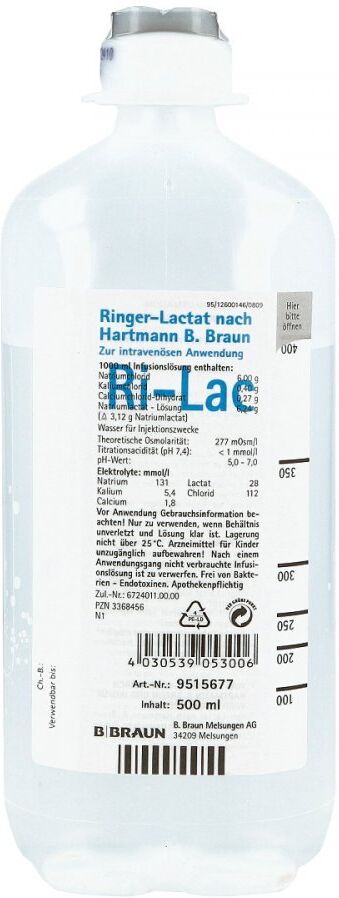 Ringer Lactat noctu Hartm.B.Braun Ecofl.plus Infusum -lsg.
