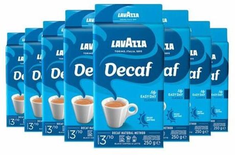 Lavazza - Decaf Classico Gemahlener Kaffee – 8 X 250 G - MaxiCoffee