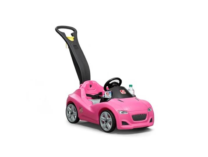 Step2 Whisper Ride Kinderauto/Rutscher in Rosa Spielzeug Auto mit Schiebestange Kinderfahrzeug/Rutscherauto ab 1.5 Jahre