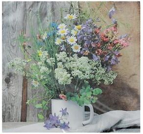 IH Casa Decor 20 Pack Luncheon 3 Ply Napkin Wild Flower Arrangement - Set of 6
