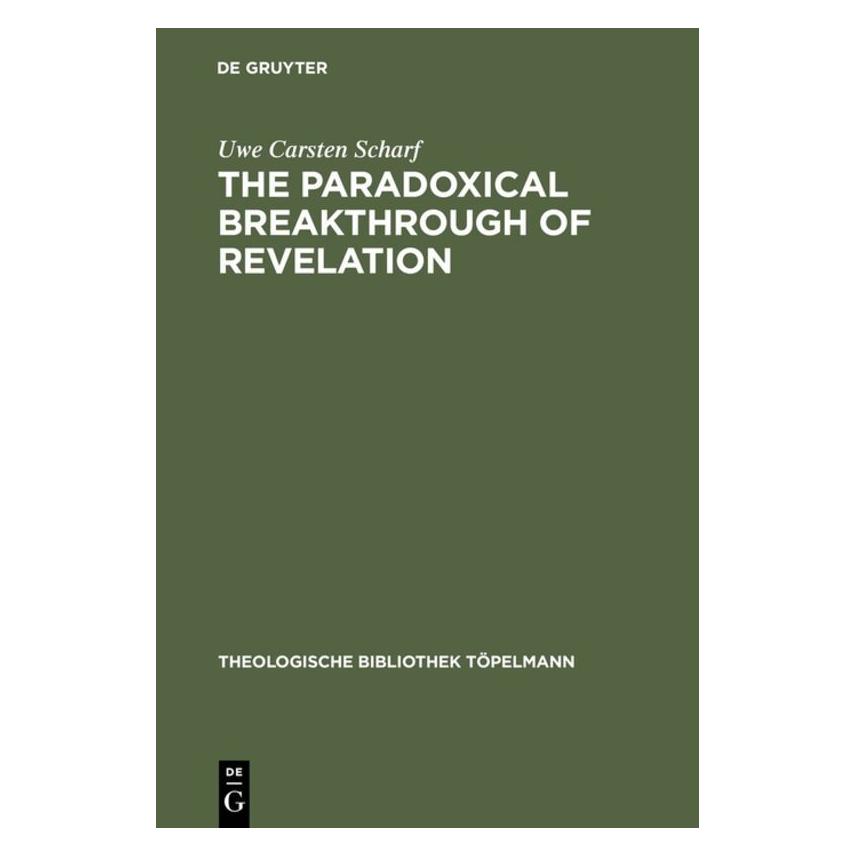 De Gruyter Scharf,U.C.:Paradoxical Breakthrough (Englisch, Uwe C. Scharf, Uwe Carsten Scharf, 1999) (67761899)