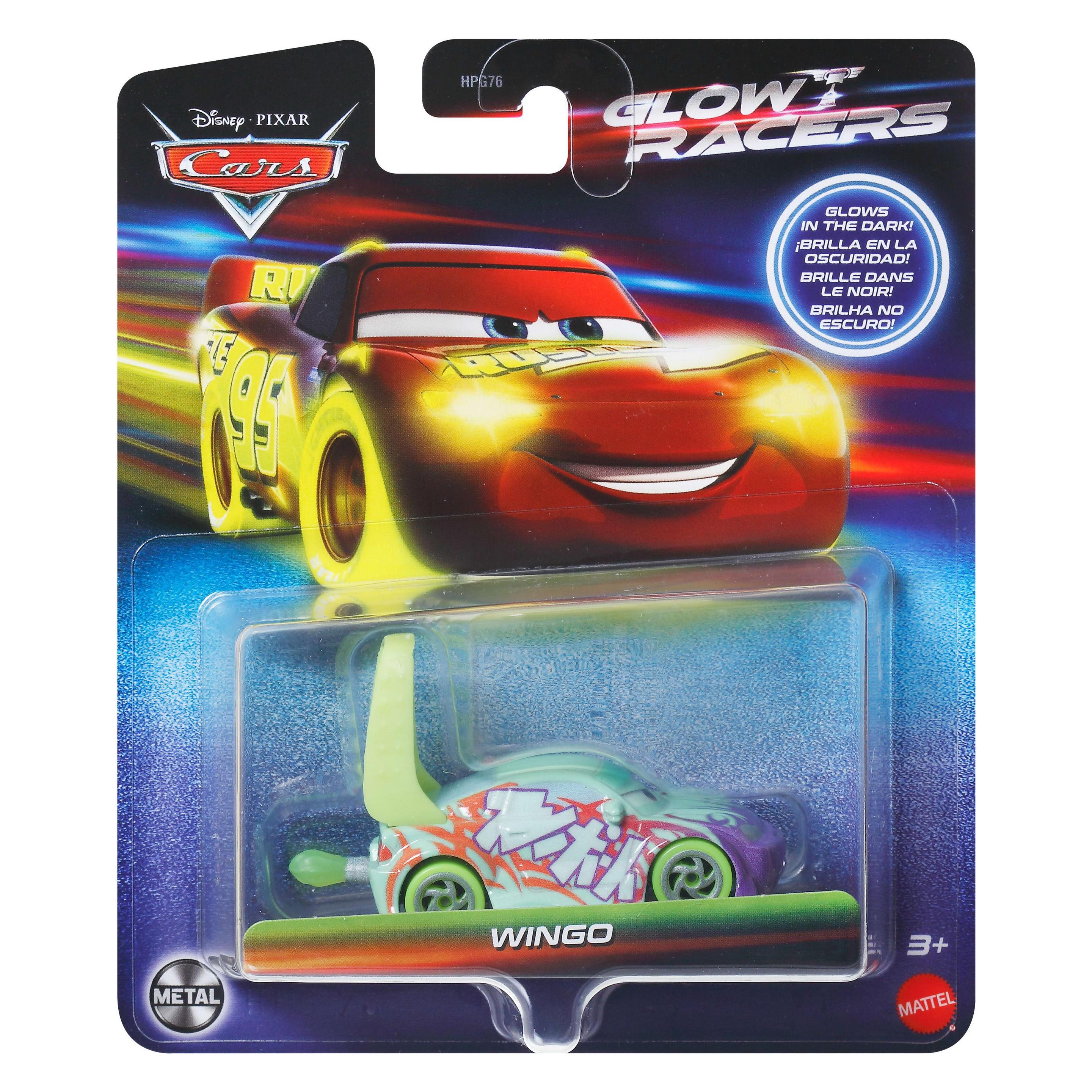 Mattel Cars Glow Racers Diecast Singles - Nr Wingo W/ Flame (JDH68)