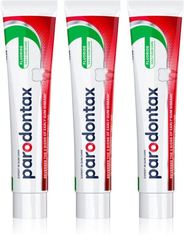 Parodontax Fluoride Zahnpasta gegen Zahnfleischbluten 3x75 ml