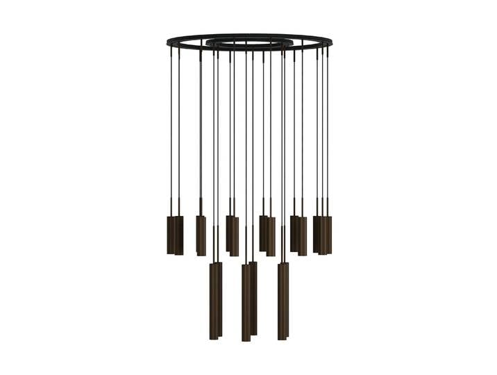 Audo Copenhagen Lampe chandelier Tubulaire 20 Anodized bronzed